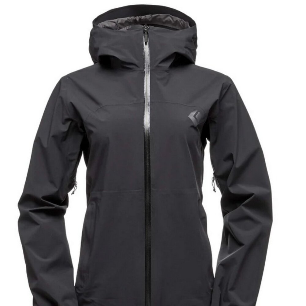 EUC Black Diamond Stormline Stretch Rainshell, Medium, Black